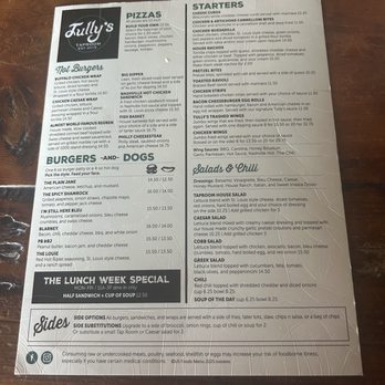 Tullys Taproom - Menu - American Near Me - O'Fallon, Missouri