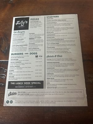 Menu photo 2 Tullys Taproom O'Fallon, MO