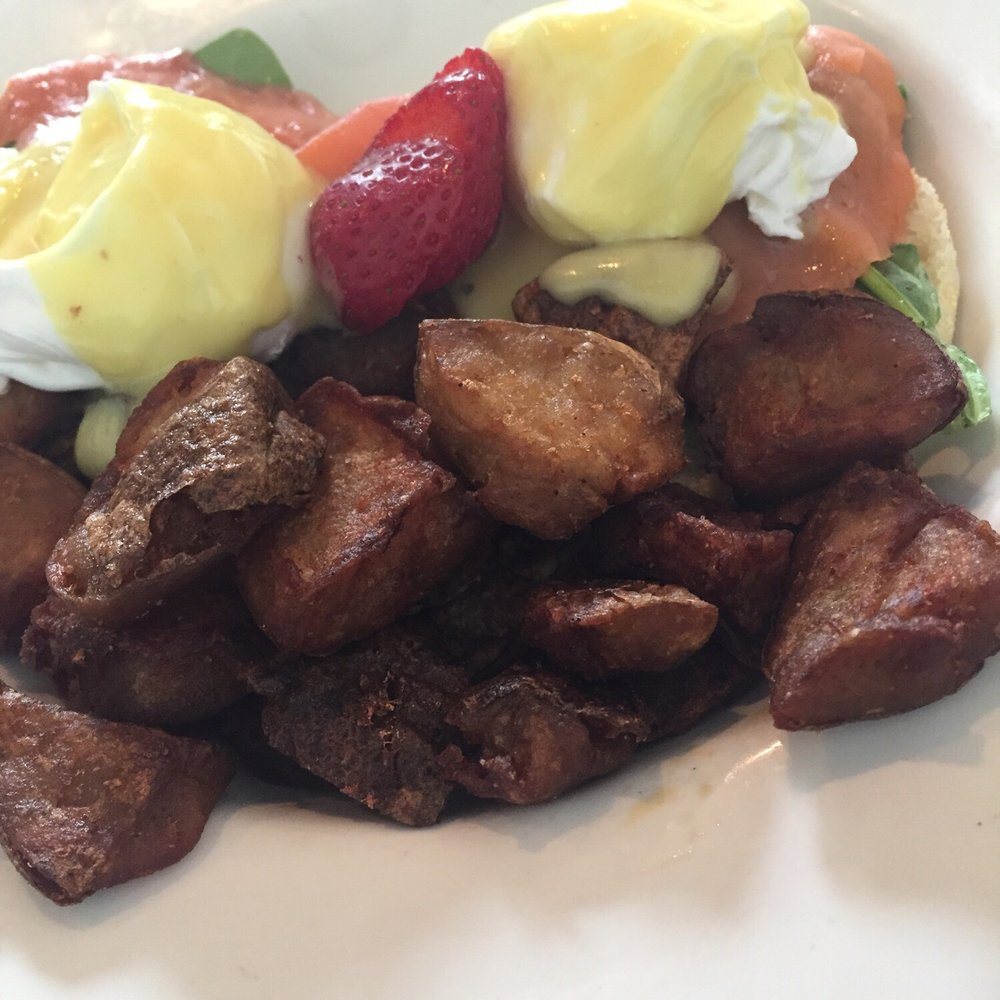 The Holy Grill - Pacific Benedict was great! Smoked salmon, eggs, hollandaise, homemade hash browns - Burgers Near Me - Calgary, Alberta