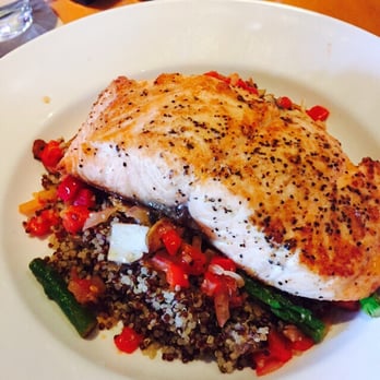 BJ's Restaurant & Brewhouse - Salmon with quinoa - Pizza Near Me - Austin, Texas