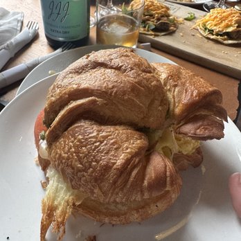 Shirt Factory - Olde Tyme Capri (egg, basil pesto, tomato, mozzarella on a croissant) - Sandwiches Near Me - Medina, New York