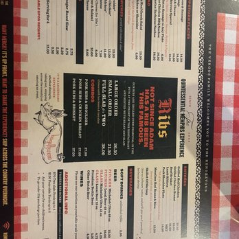 Charlie Vergos' Rendezvous - Table menus - Barbeque Near Me - Memphis, Tennessee