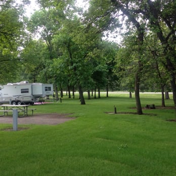 Wylie Park Campground - View from camp site. - Campgrounds Near Me - Aberdeen, South Dakota