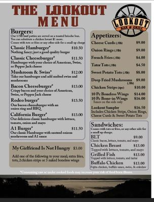 Menu photo 1 The Lookout Arcadia, WI Menu photo 1 The Lookout Arcadia, WI