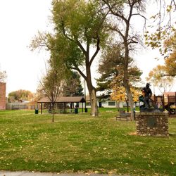 Robinson Park - The Robinson monument stands near the center.