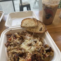 Achilles Scramble with chicken sausage