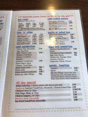 Menu photo 3 On A Roll Sheffield, SHF