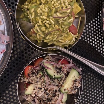 Ghee Indian Kitchen - Cucumber Tomato Salad and Green Millet - Indian Near Me - Miami, Florida