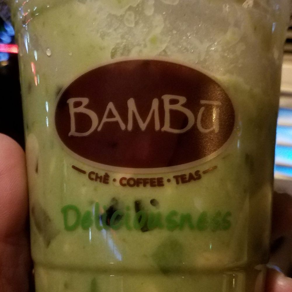 BAMBU - Smashed avocado with shaved ice.. - Bubble Tea Near Me - Edmonds, Washington