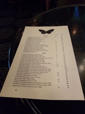 Menu photo 4 The Butterfly Lounge San Francisco, CA