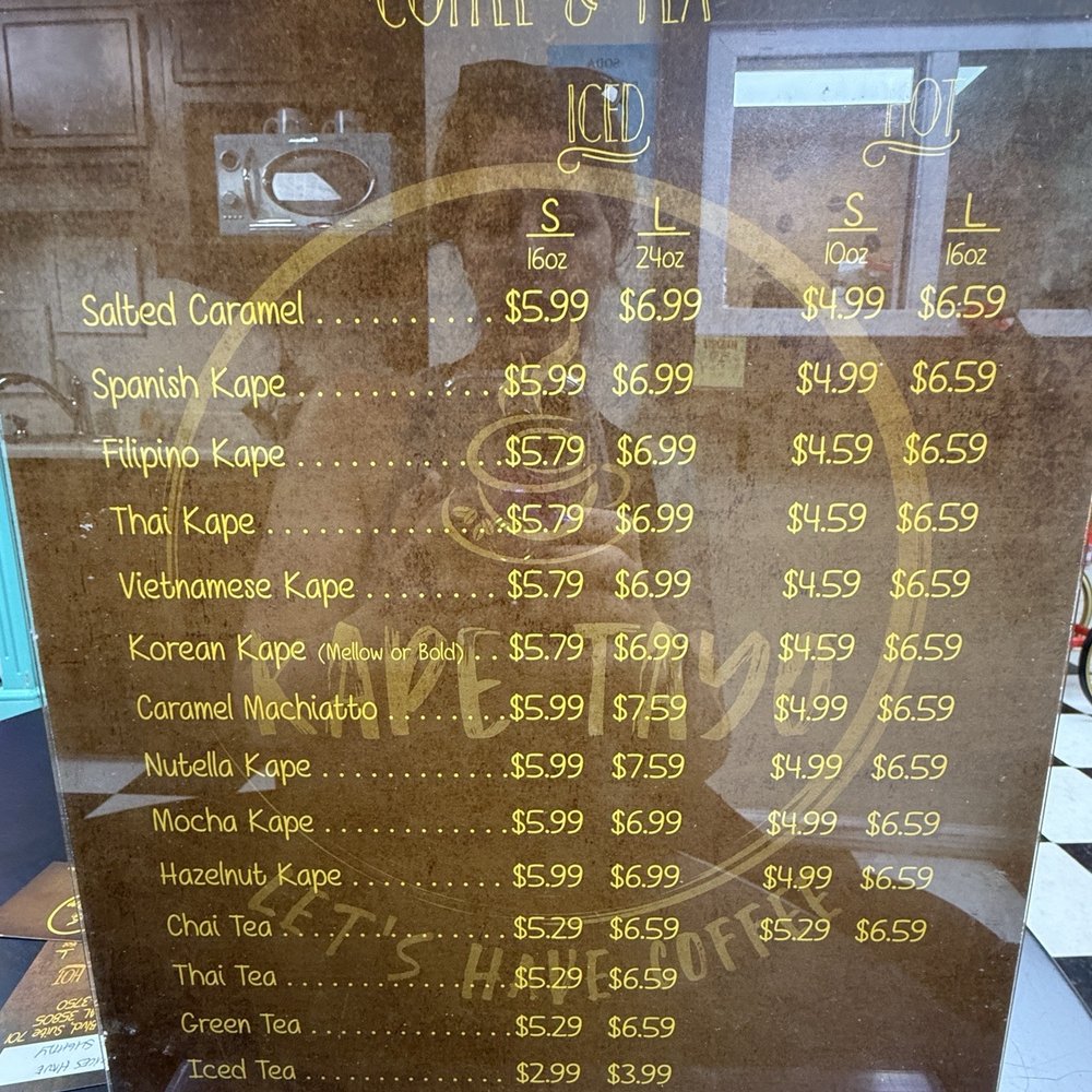 Kape Tayo - Menu - Coffee & Tea Near Me - Huntsville, Alabama Kape Tayo - Menu - Coffee & Tea Near Me - Huntsville, Alabama