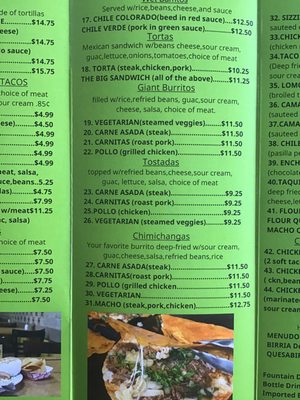 Menu photo 6 Gourmet Taco Shop Sonoma, CA