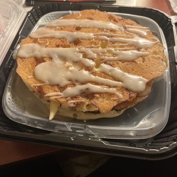Denny's - Stack of Cinnamon Roll Pancakes - American Near Me - Tuba City, Arizona Denny's - Stack of Cinnamon Roll Pancakes - American Near Me - Tuba City, Arizona