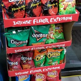 Chip Display: Doritos, Cheetos, Lays, Tostitos Chip Display: Doritos, Cheetos, Lays, Tostitos