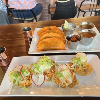 Deseo Modern Mexican - Quesabirria Tacos (Top) Tings Tostada (Below) - Mexican Near Me - Toledo, Ohio