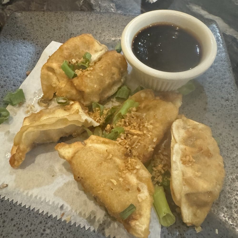 Amazing Thailand - Pot Stickers! The sauce is the star of this appetizer! - Thai Near Me - King, North Carolina Amazing Thailand - Pot Stickers! The sauce is the star of this appetizer! - Thai Near Me - King, North Carolina