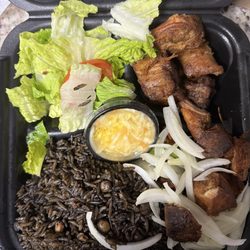 La Citadelle Bakery - Fried Griot with black rice lunch special with