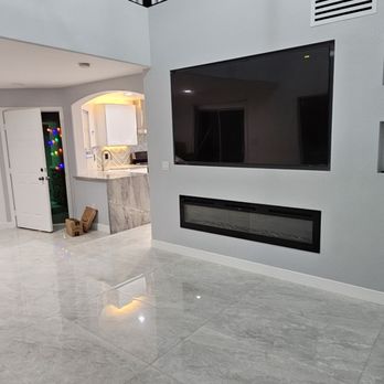 LV Services - We also did the fireplace and we installed the TV - Flooring Near Me LV Services - We also did the fireplace and we installed the TV - Flooring Near Me