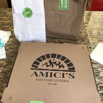 Amici's East Coast Pizzeria - Good job of sealing for Doordash delivery. - Pizza Near Me - Danville, California Amici's East Coast Pizzeria - Good job of sealing for Doordash delivery. - Pizza Near Me - Danville, California