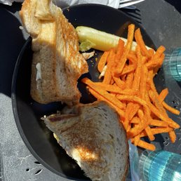 Albuquerque turkey grilled sandwich with sweet potato fries Albuquerque turkey grilled sandwich with sweet potato fries