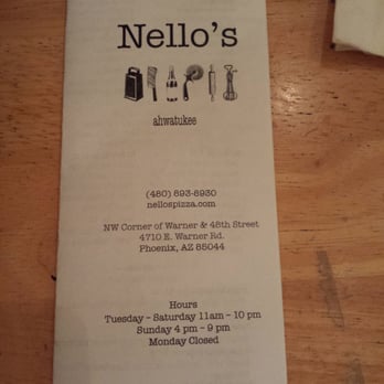 Nello's Ahwatukee - Pizza Near Me - Phoenix, Arizona