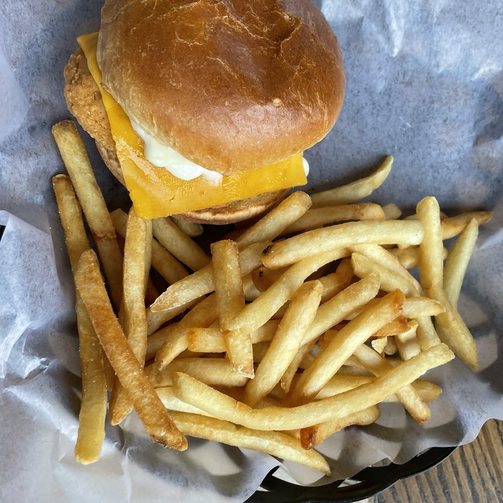 Fried chicken with crispy fries