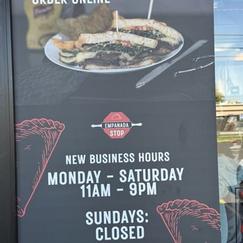 Empanada Stop - Sign on door - Burgers Near Me - Gresham, Oregon