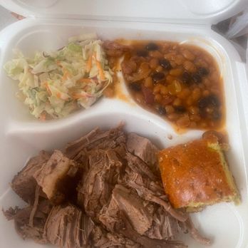 Florida Cracker Cook Shack - Brisket platter with Cole slaw, beans and cornbread - Soul Food Near Me - Brooksville, Florida Florida Cracker Cook Shack - Brisket platter with Cole slaw, beans and cornbread - Soul Food Near Me - Brooksville, Florida