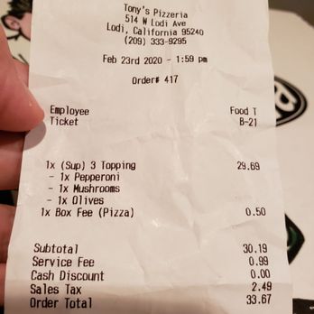 Tony's Pizzeria - Pizza Near Me - Lodi, California