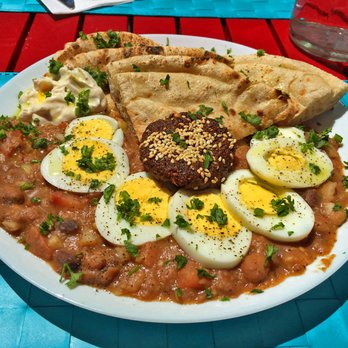 Maha's - Cairo Classic - Ful with Falafel, Sliced Boiled Egg, and Charred Baladi Bread - Egyptian Near Me - Toronto, Ontario Maha's - Cairo Classic - Ful with Falafel, Sliced Boiled Egg, and Charred Baladi Bread - Egyptian Near Me - Toronto, Ontario
