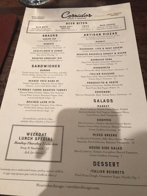 Menu photo 1 Corridor Brewery & Provisions Chicago, IL Menu photo 1 Corridor Brewery & Provisions Chicago, IL