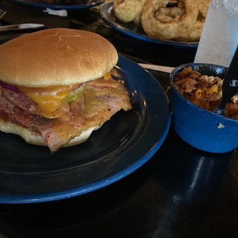 MOJO Hogtown Bar-B-Que - Brisket and sausage sandwich - Barbeque Near Me - Gainesville, Florida