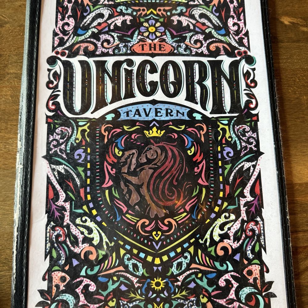 The Unicorn Tavern - front of menu, freaking cool - Belgian Near Me - Grand Haven, Michigan The Unicorn Tavern - front of menu, freaking cool - Belgian Near Me - Grand Haven, Michigan