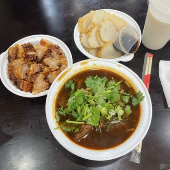 Golden Corner Noodles - Fried Crispy Pork Belly, Fish Cake, Stewed Beef Noodle Soup, Cold Sweet Soy Milk - Chinese Near Me - Flushing, New York