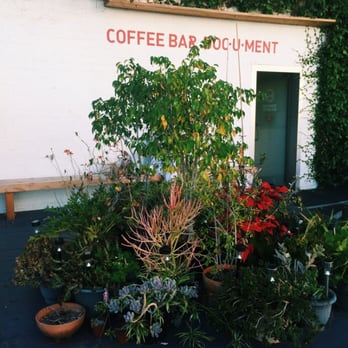 Document Coffee Bar - Cute succulent garden outside the back entrance :) - Coffee & Tea Near Me - Los Angeles, California