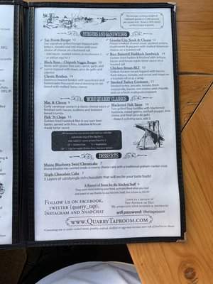 Menu photo 3 The Quarry Tap Room Hallowell, ME Menu photo 3 The Quarry Tap Room Hallowell, ME
