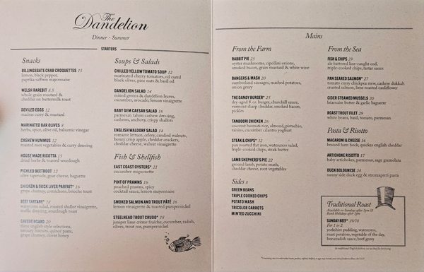 Menu photo 7 The Dandelion Philadelphia, PA Menu photo 7 The Dandelion Philadelphia, PA