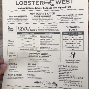 Lobster West - Menu - Seafood Near Me - Coronado, California