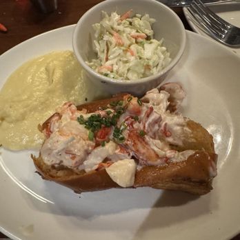 King's Fish House - Tempe - Lobster roll and garlic mashed potatoes and coleslaw. Delicious! - Seafood Near Me - Tempe, Arizona King's Fish House - Tempe - Lobster roll and garlic mashed potatoes and coleslaw. Delicious! - Seafood Near Me - Tempe, Arizona