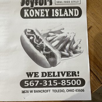 Joyful Koney Island - Soul Food Near Me - Toledo, Ohio