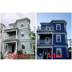 Boston Metro Solution - Amazing transformation of a triple decker at the hands of our hard working paint crew!