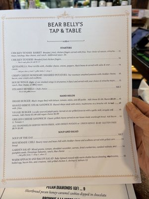 Menu photo 5 Bear Belly's Tap and Table Phillips, ME