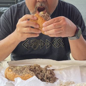 Leo's Steak Shop - Mushroom cheesesteak with grilled onions...."small"! - Sandwiches Near Me - Folcroft, Pennsylvania Leo's Steak Shop - Mushroom cheesesteak with grilled onions...."small"! - Sandwiches Near Me - Folcroft, Pennsylvania