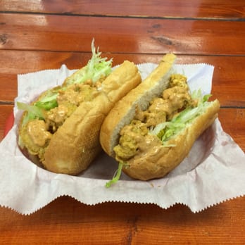 Crawfish Shack Seafood - Oyster Po-boy. otherwise known as the $15 Mini-Meat. Under all that tempura-style batter was a cut-up PIECE of oyster. - Seafood Near Me - Atlanta, Georgia Crawfish Shack Seafood - Oyster Po-boy. otherwise known as the $15 Mini-Meat. Under all that tempura-style batter was a cut-up PIECE of oyster. - Seafood Near Me - Atlanta, Georgia
