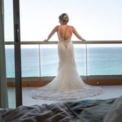 Le Reve Bridal & Tuxedo - Back and side views of the Kitty Couture Dress "Chelsea".
