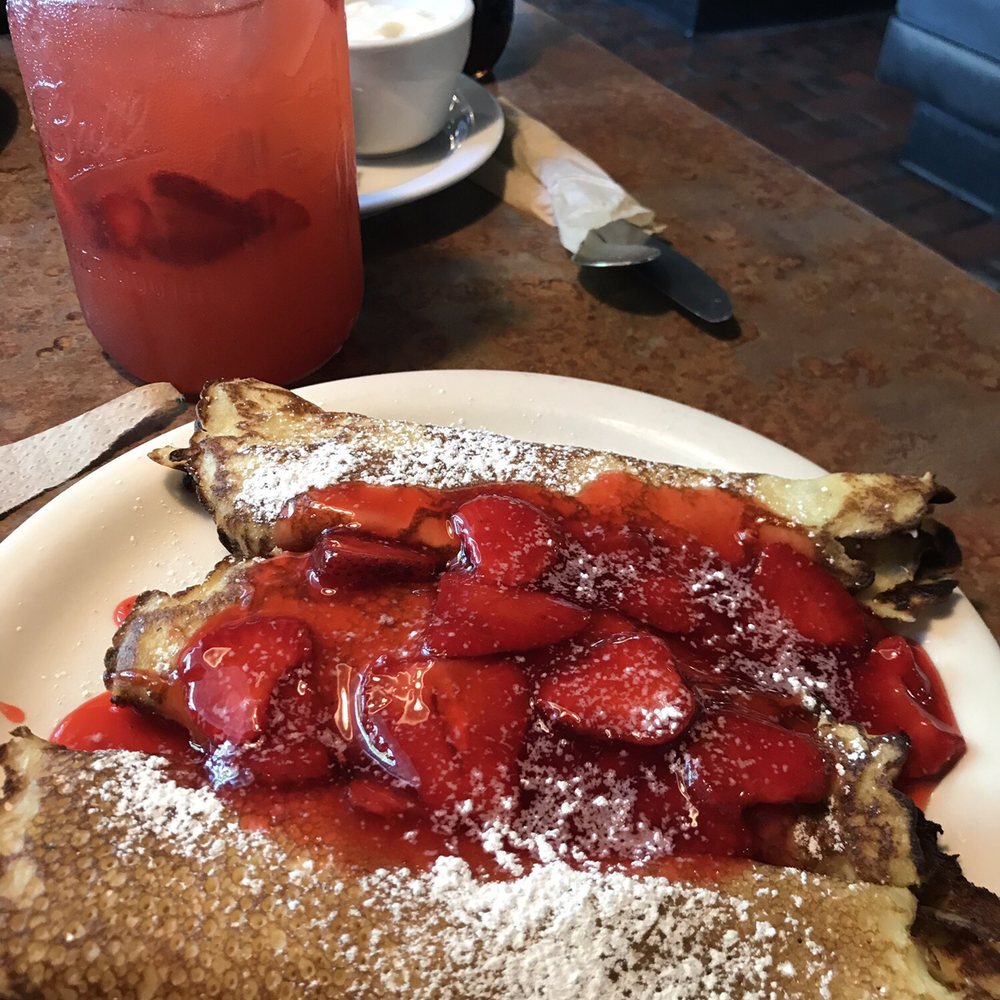 Huckleberry's - Strawberry crepe was HUGE and yummy! The huckleberry lemonade was just ok. - Breakfast & Brunch Near Me - Fairfield, California Huckleberry's - Strawberry crepe was HUGE and yummy! The huckleberry lemonade was just ok. - Breakfast & Brunch Near Me - Fairfield, California