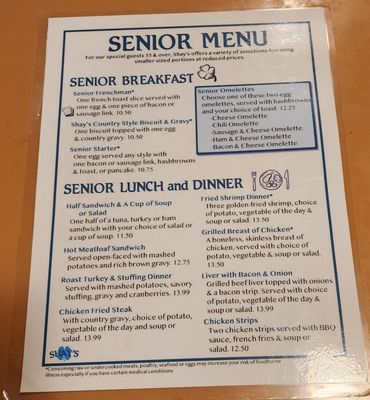 Menu photo 1 Shay's Restaurant Shoreline, WA Menu photo 1 Shay's Restaurant Shoreline, WA