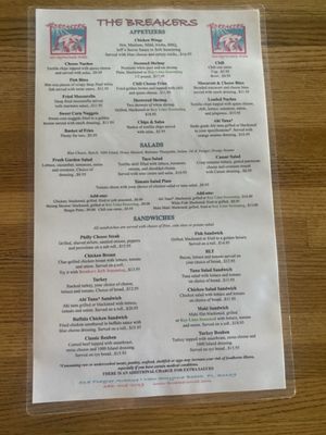 Menu photo 3 The Breakers Restaurant New Smyrna Beach, FL Menu photo 3 The Breakers Restaurant New Smyrna Beach, FL