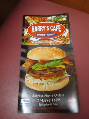 Menu photo 8 Harry's Cafe Huntington Beach, CA