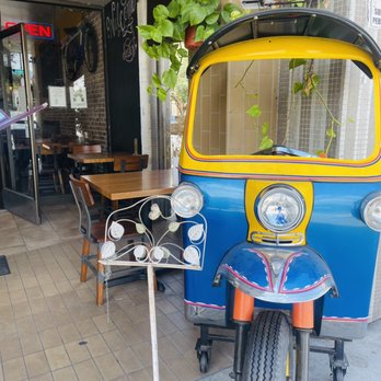 Nine & Nine Thai Kitchen - Isn't that cute? They put a tuk tuk outside the store!! - Thai Near Me - Pasadena, California Nine & Nine Thai Kitchen - Isn't that cute? They put a tuk tuk outside the store!! - Thai Near Me - Pasadena, California
